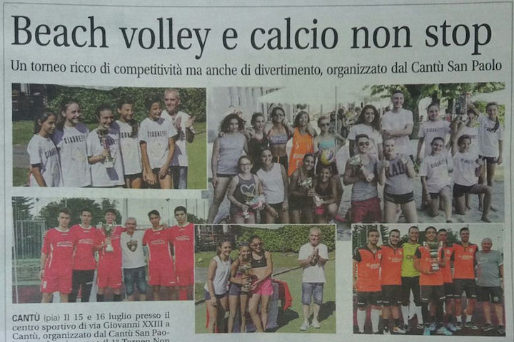 Giornale di Cantù | Beach volley e calcio non stop