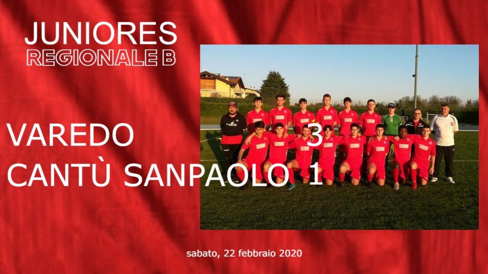 Juniores Reg. B: Varedo vs Cantù Sanpaolo 3 – 1