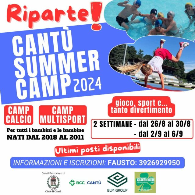 Riparte il Cantù Summer Camp 2024