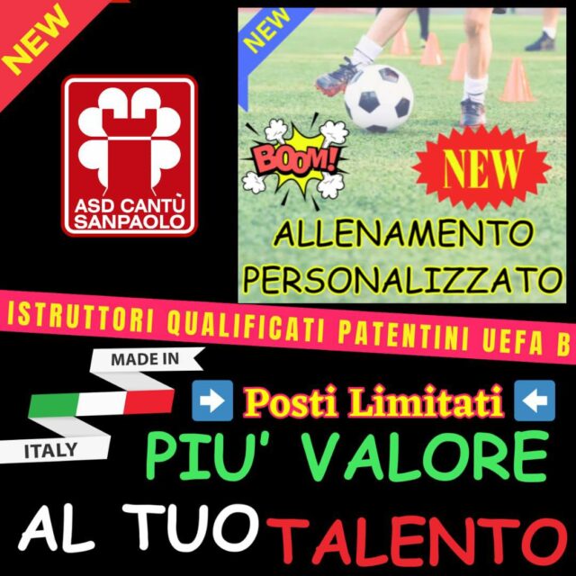 ALLENAMENTO PERSONALIZZATO CON ASD CANTÙ SANPAOLO!